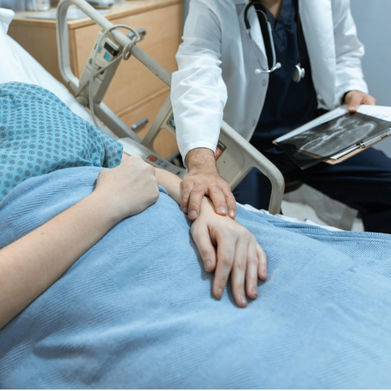 Patient and Doctor in Hospital